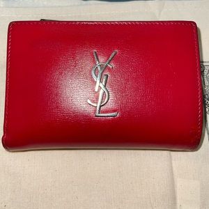 SAINT LAURENT Bifold Wallet- RED